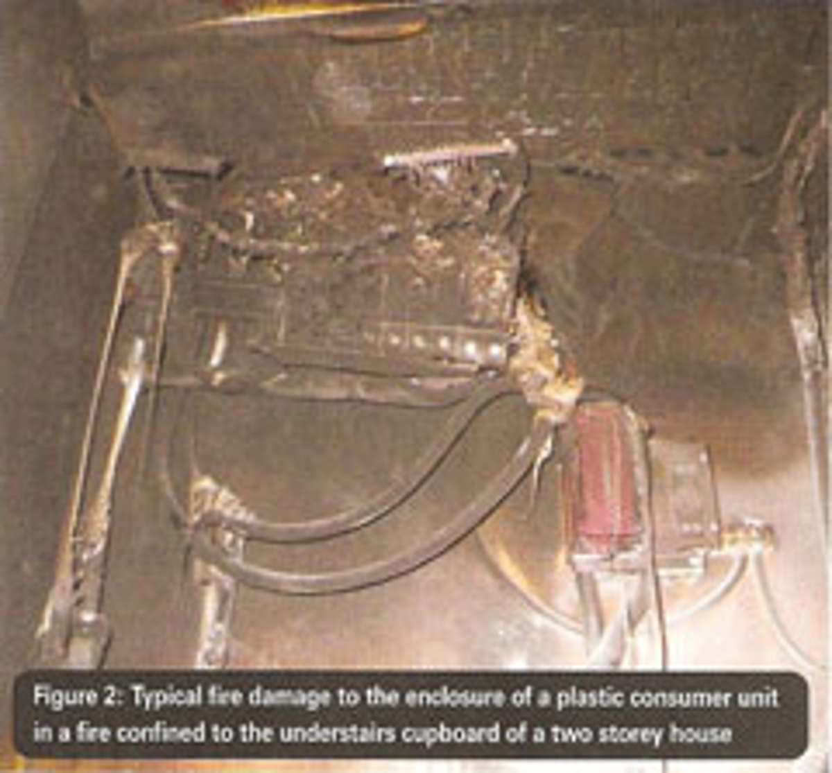Local Electrician - Example of fire damaged consumer unit