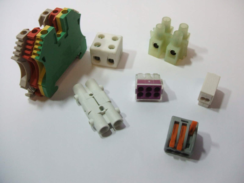 A selection of readily available connecting terminals for the jointing of circuits. Not all are compliant with appropriate Standards.