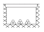 Line drawing of cables laid in a trough