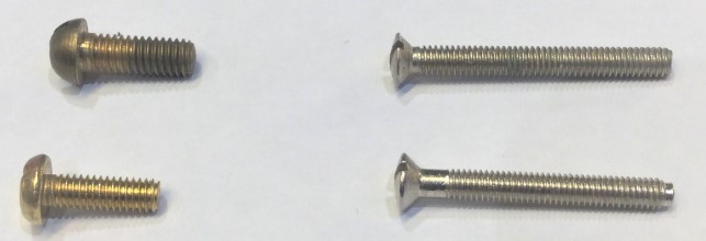 Common fixings screws