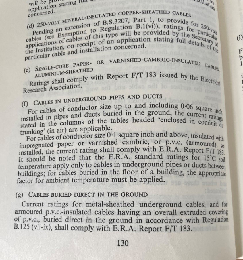 Fig 3 Extract From The Fourteenth Edition Of The IEE Wiring Regulations 1966