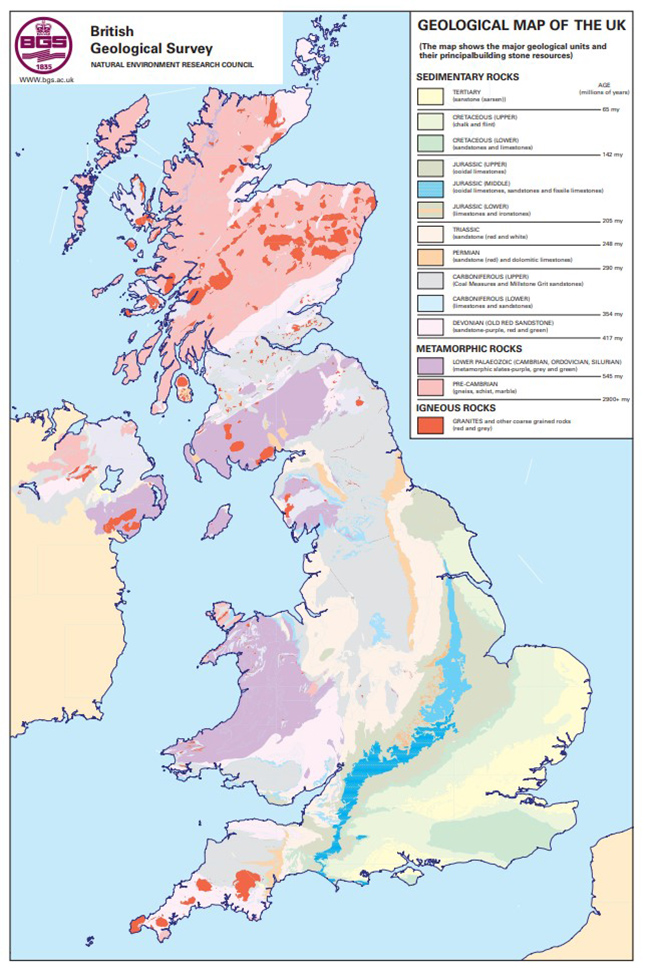 Fig 2 Geological Map Of The UK