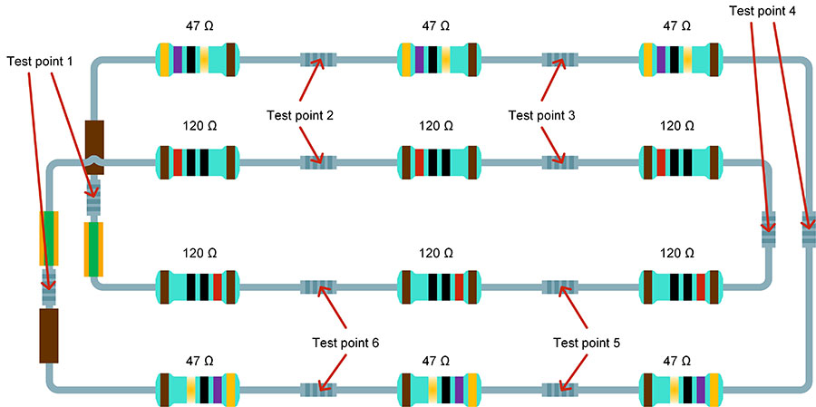 Figure 9: Simulation using 12 resistors