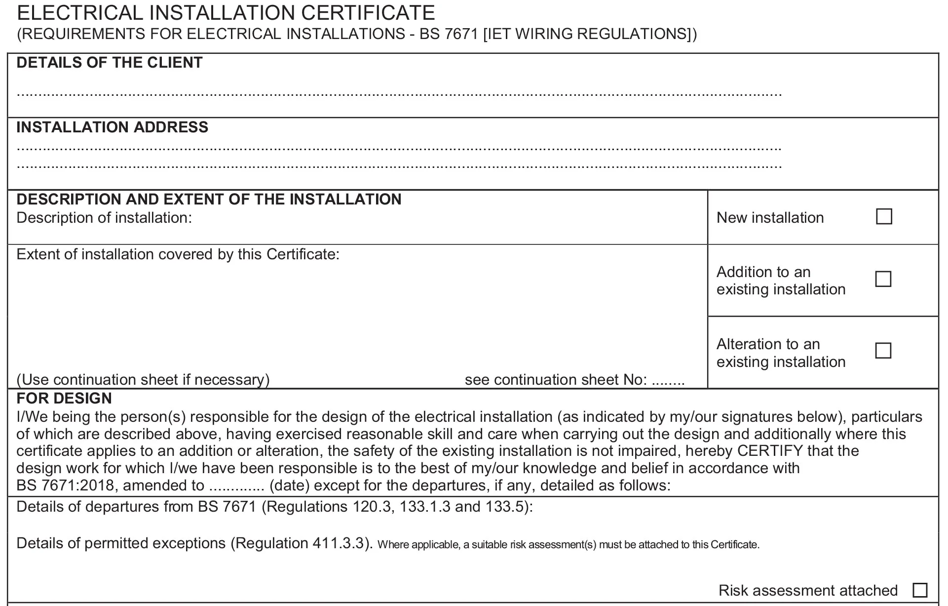 emergency lighting test certificate template